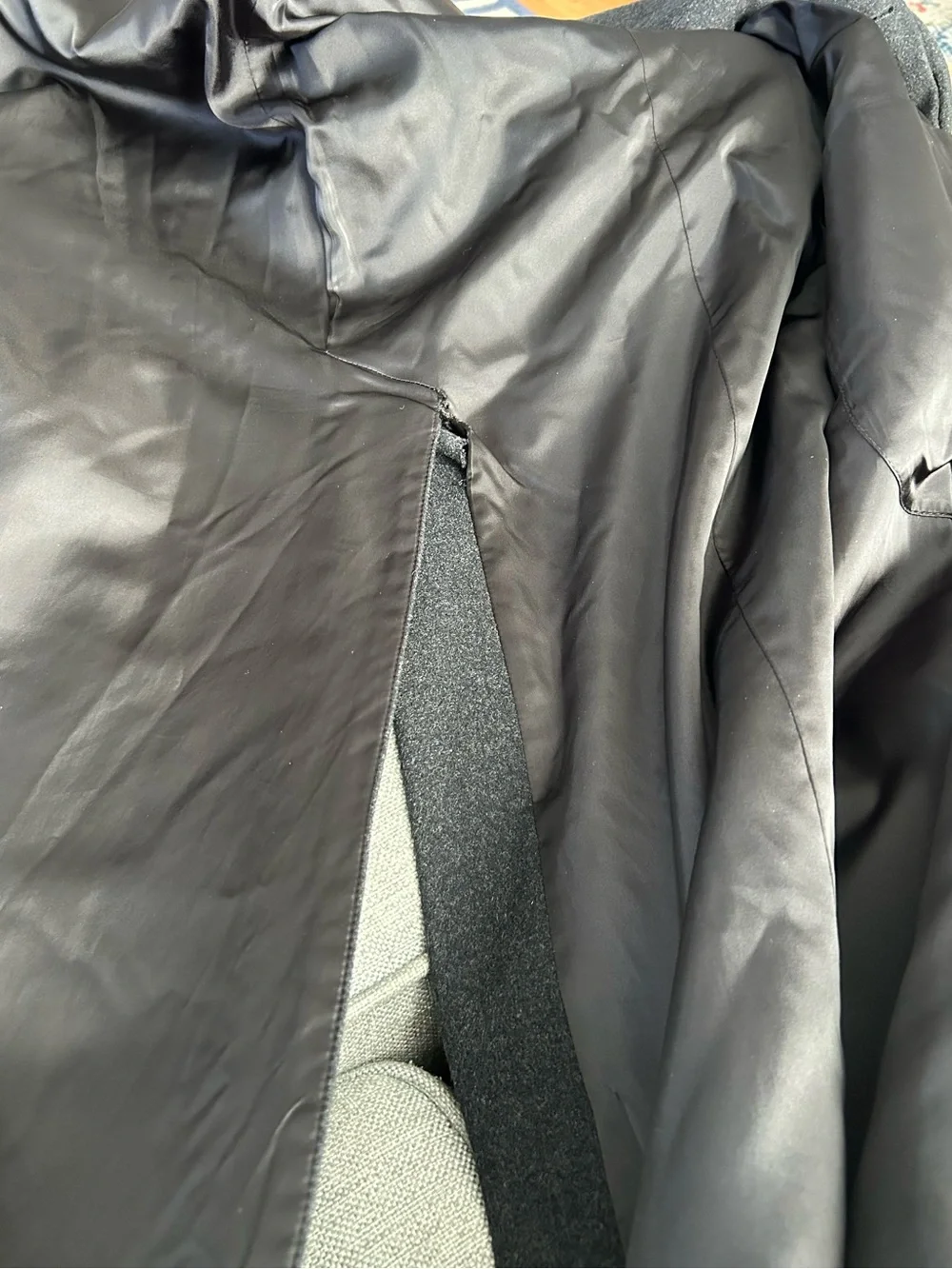 Polo Ralph Lauren 100% Cashmere Overcoat 42R Gray Long Trench Coat Blue Label